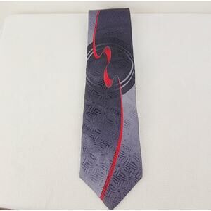 Sopranos Bada Bing black grey silk tie Retro Office Career Fan gear